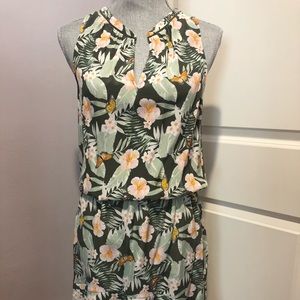 JOIE green floral dress S